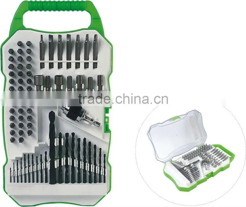 75pcs innovative hss twist drill and bit set in plastic case