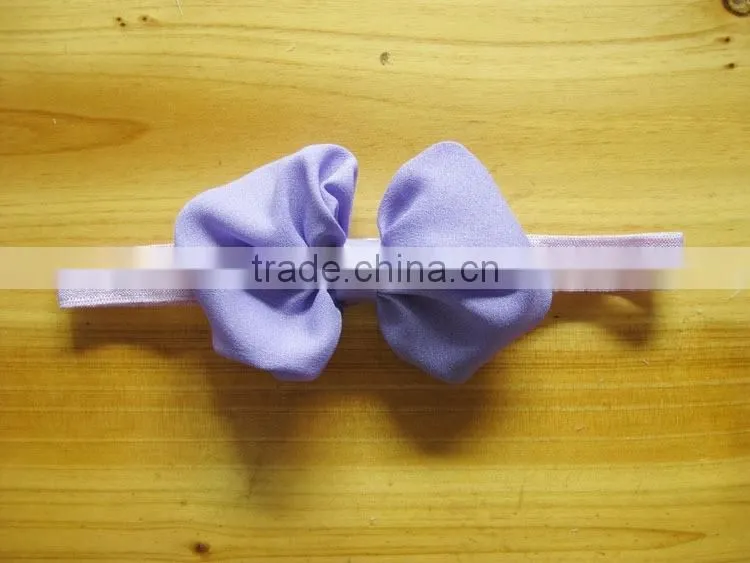 satin ribbon flower headband for kids hair accessories