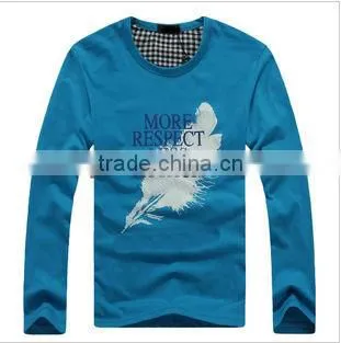 Custom cotton fashion trends long sleeve tops t shirt