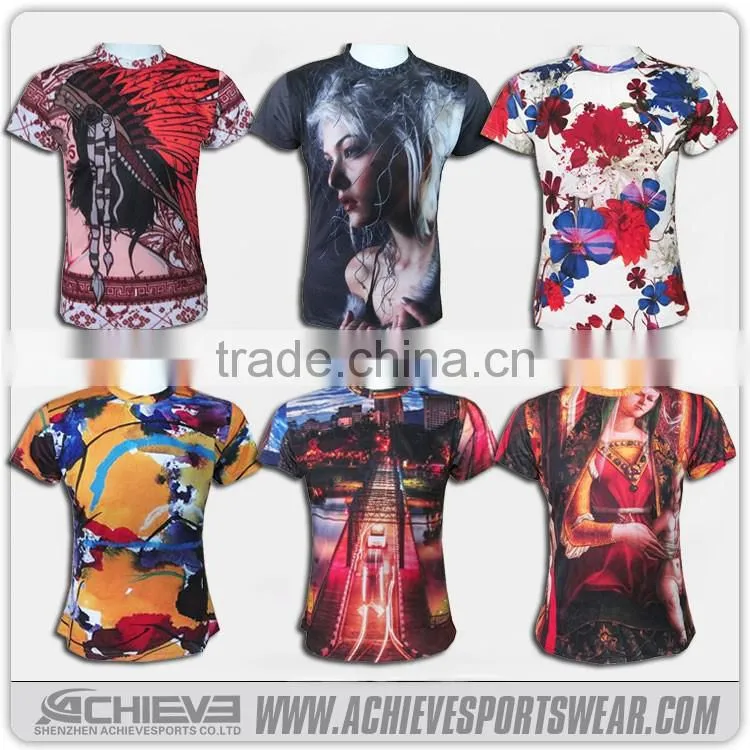 Sublimated Men Tee T Shirt, Made %100 Polyester, Custom Printing