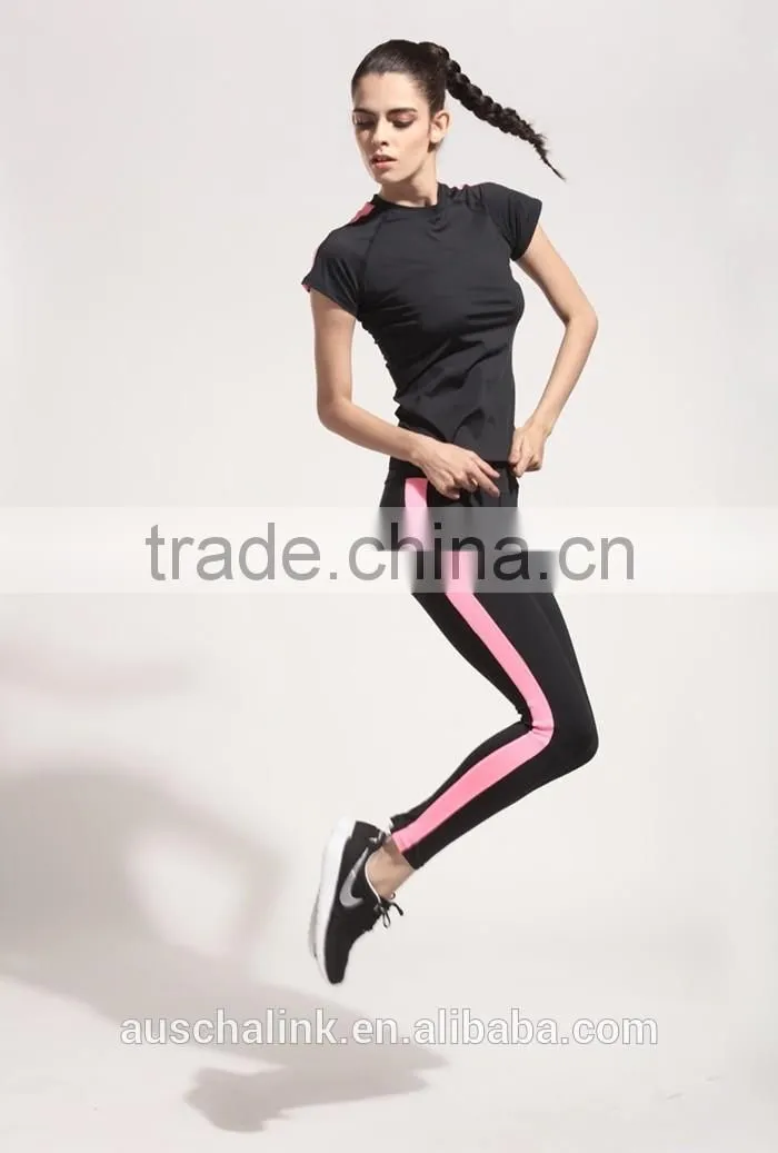 2016 hot sale ladies cheap sport dry fit soft hand feel gym pants