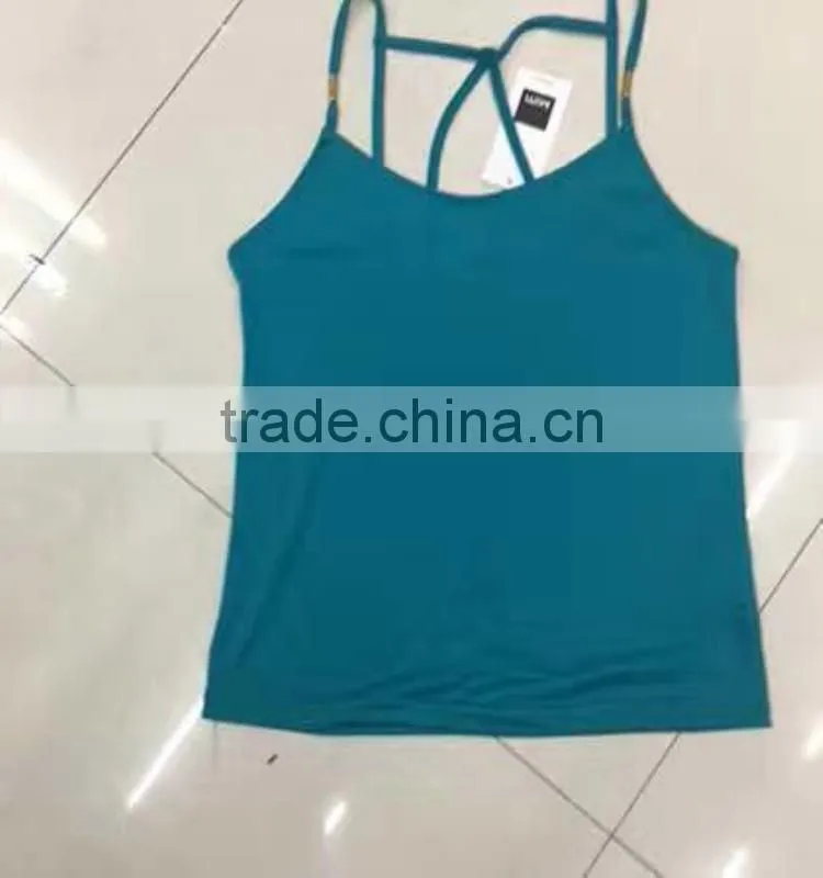 China stocklots ladies summer sleeveless bulk tank top