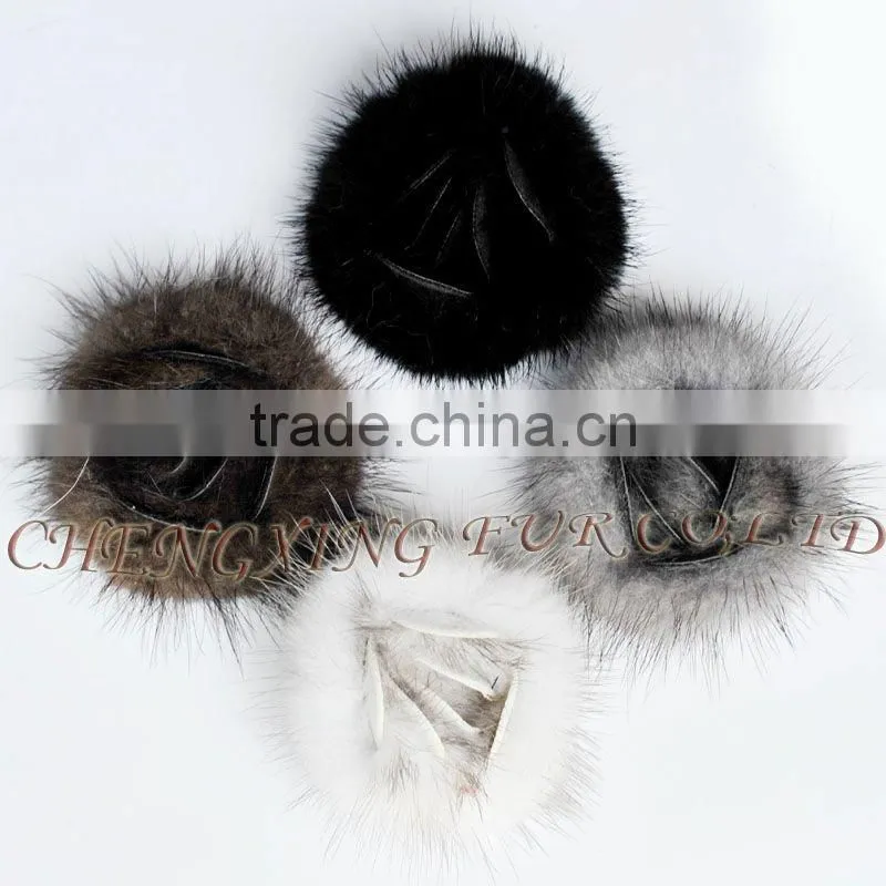CX-A-25B Garment Decorated Ladies Genuine Mink Fur Fashion Brooch Pin
