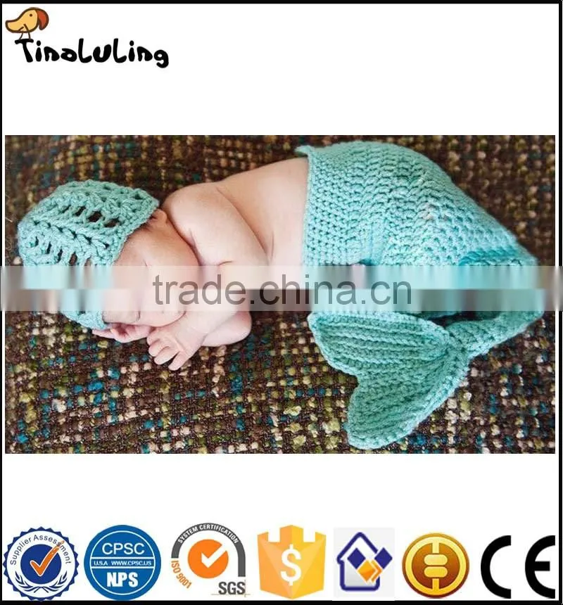 Tinalulling Cute Handmade Baby Mermaid Photography Props Costumes for newborn