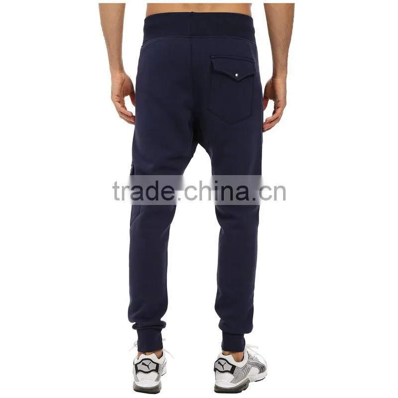 Men knit plain side pockets pants