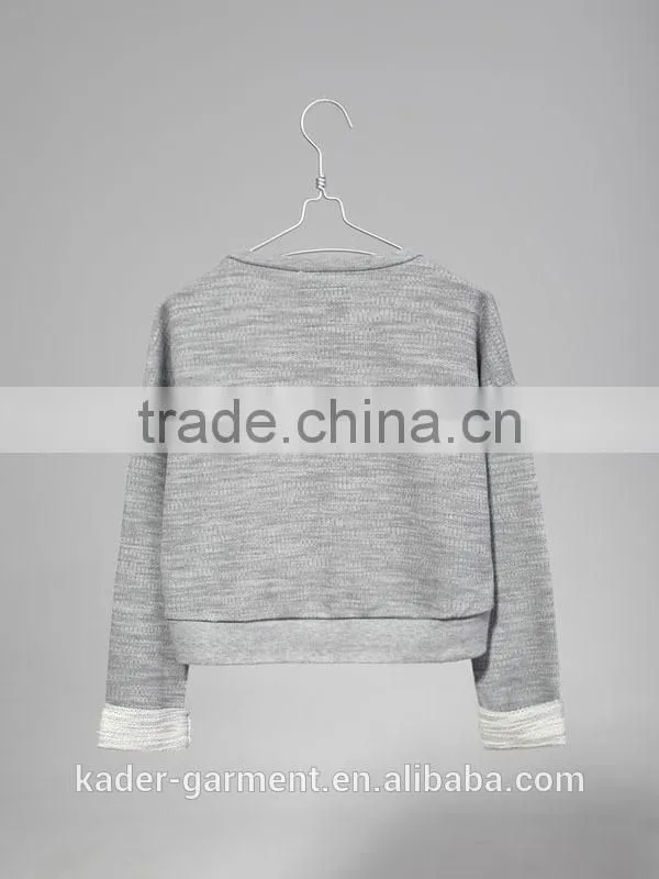 Custom Womens Long Sleeve Sweatshirt, Ladies Crop Top, Crewneck Sweatshirt