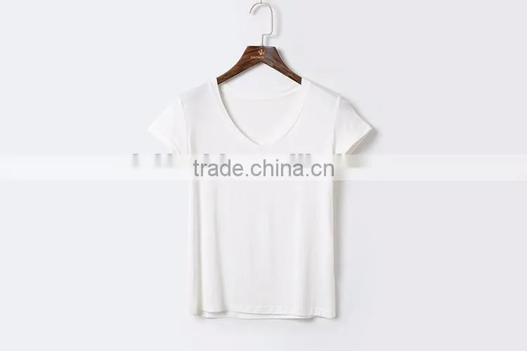 high quality promotional custom design short sleeve cheap plain blank t-shirt women