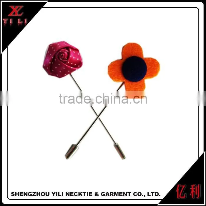 Flower wedding and party mens brooch pin