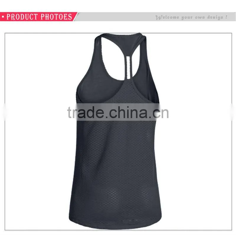 Back mesh dri fit workout stringer tank top women gym tank top