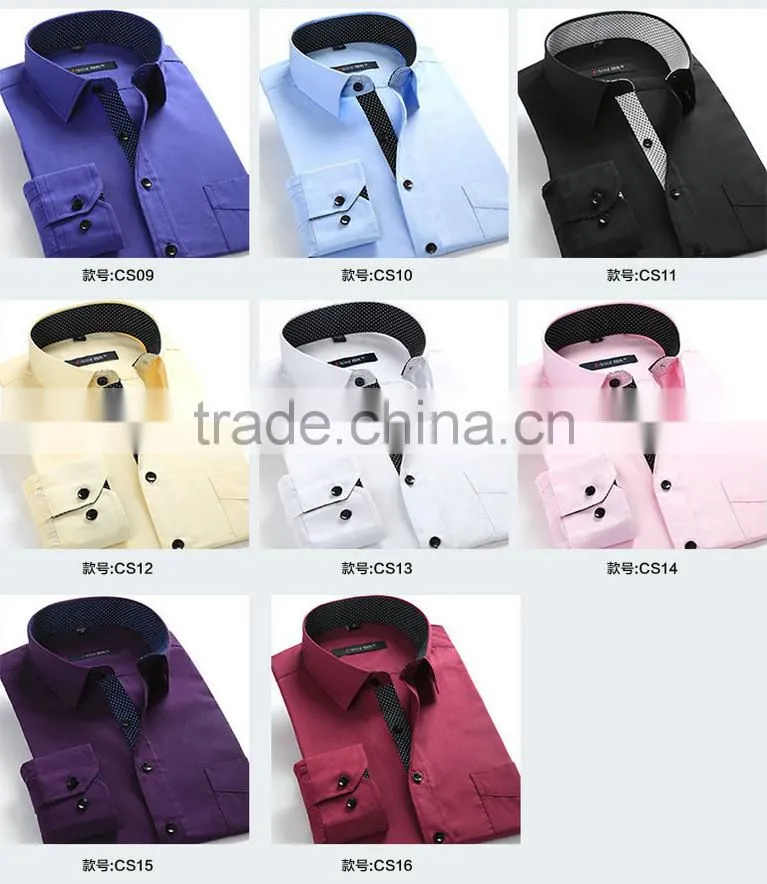 Light blue men's shirt uniform China golden supplier OEM fashionable boy shirt for daily life