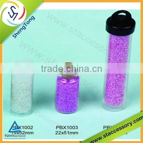 clear plastic bead storage box