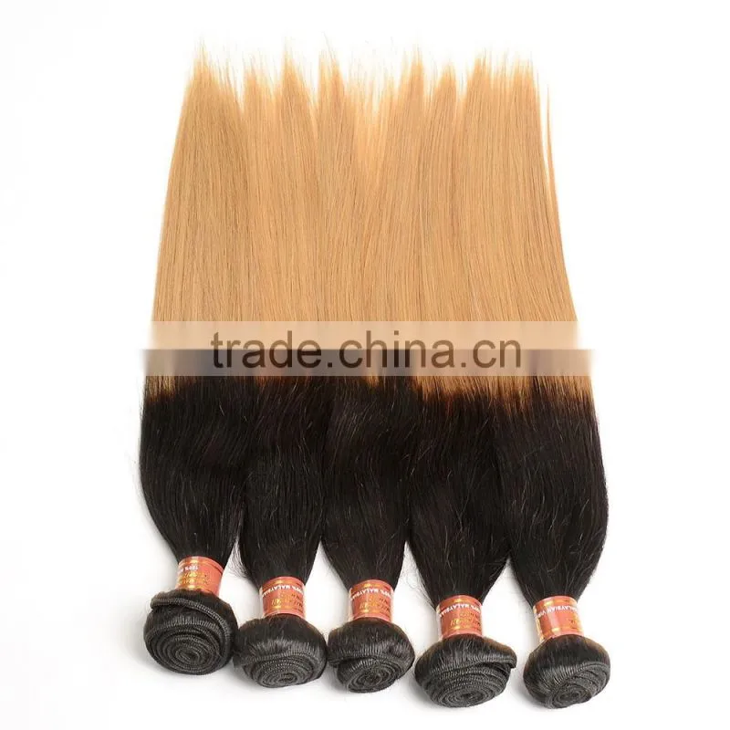 Beautiful 1b/27 straight 6a virgin hair alixpress malaysian hair