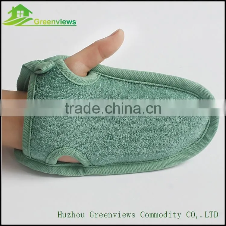 Wholesale bath sponge brush shower scrubbers nylon exfoliating bath glove