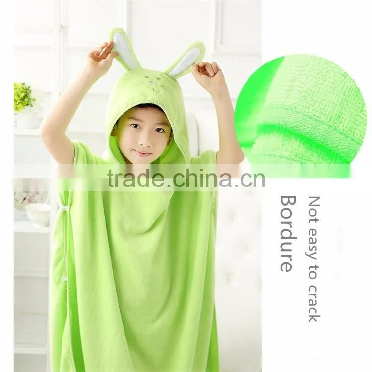 Organic bamboo kids hooded poncho towel hooded changing robe
