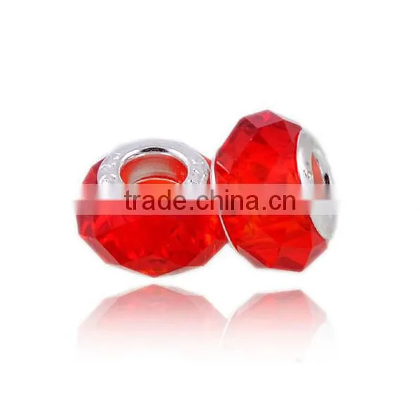 Charm Bead Fit European Bracelets,DIY Glass Crystal Murano Charm Beads