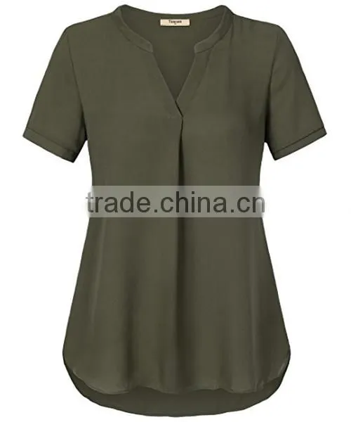 Modern style latest chiffon tops mature ladies sample blouse