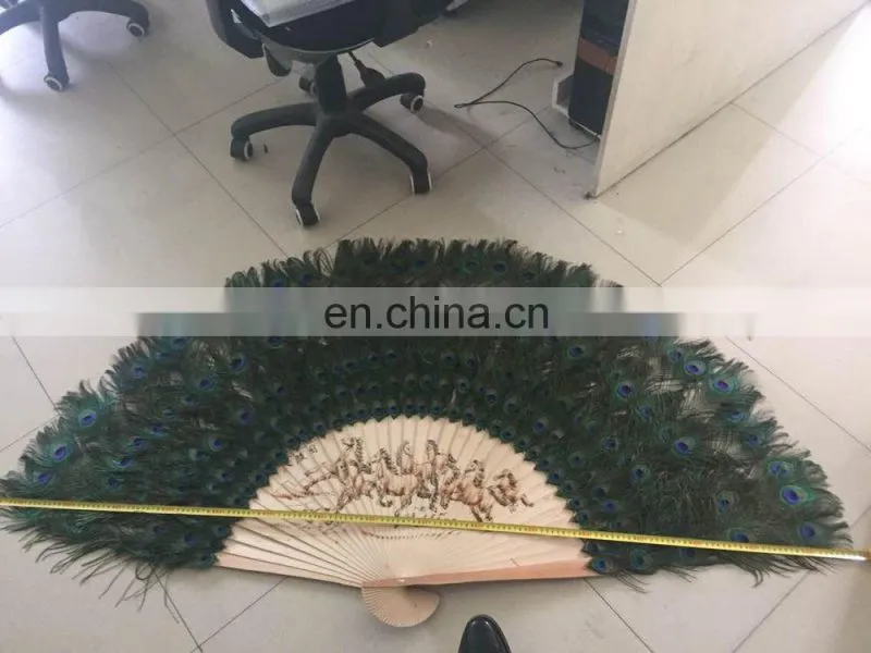220cm large decorative natural peacock feather fan for party