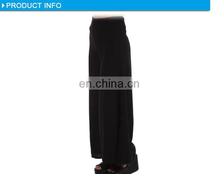 China manufacturer black fashion cheap palazzo pants