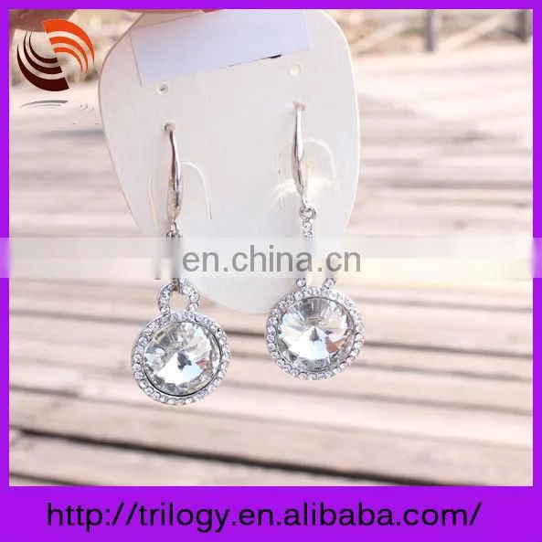 2014 latest design alibaba lady diamond earrings