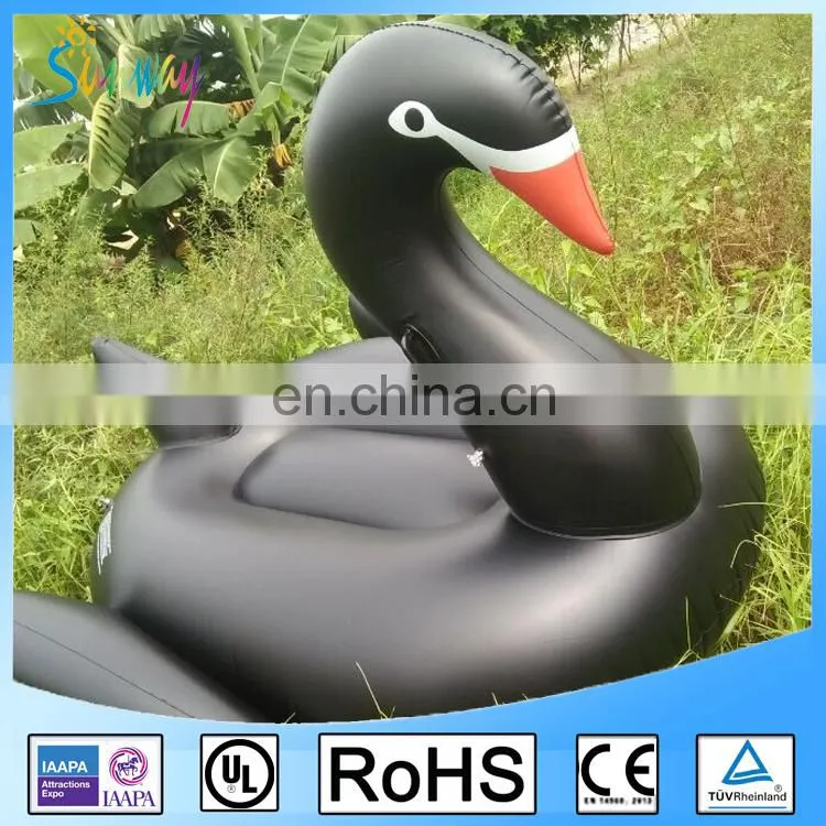 Swimming Pool toy Mattress Inflatable Black Swan Pool Float