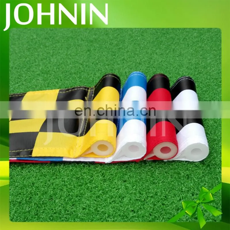 OEM High Quality 420D Nylon Durable Colorful Grid Golf Flags With Customized Logo
