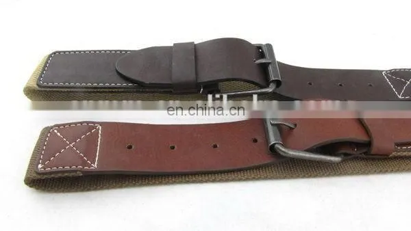 Fashion Canvas Belt With Leather For Men Seat Belt Buckle