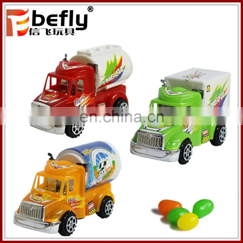Plastic shaking noise rattle toy with candy