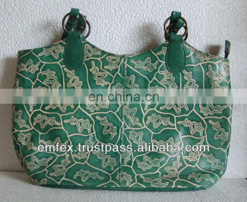 Pure leather handbags, ladies bags, real leather bag manufacturer Exporter
