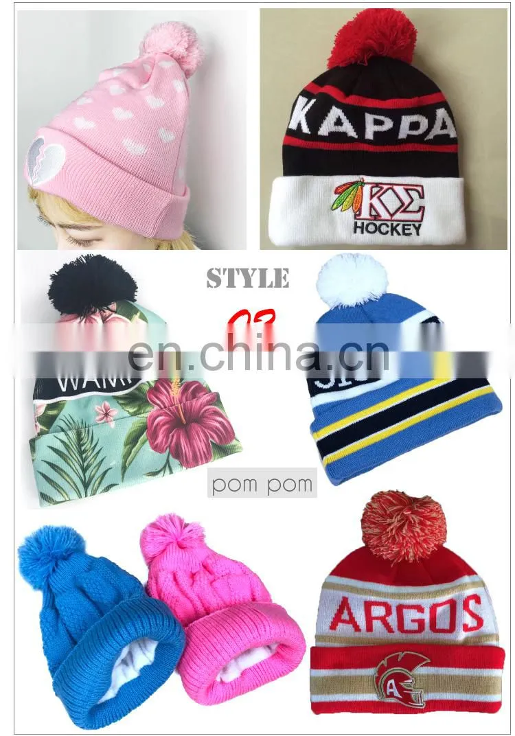 Wholesale men's merino wool knit beanie hat