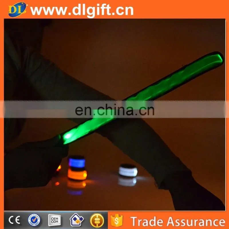 2016 running flashing slap led band bracelet for concert party Christmas