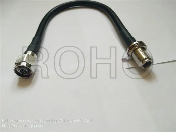 N male to N female Bulk Head with LMR400 cable-1