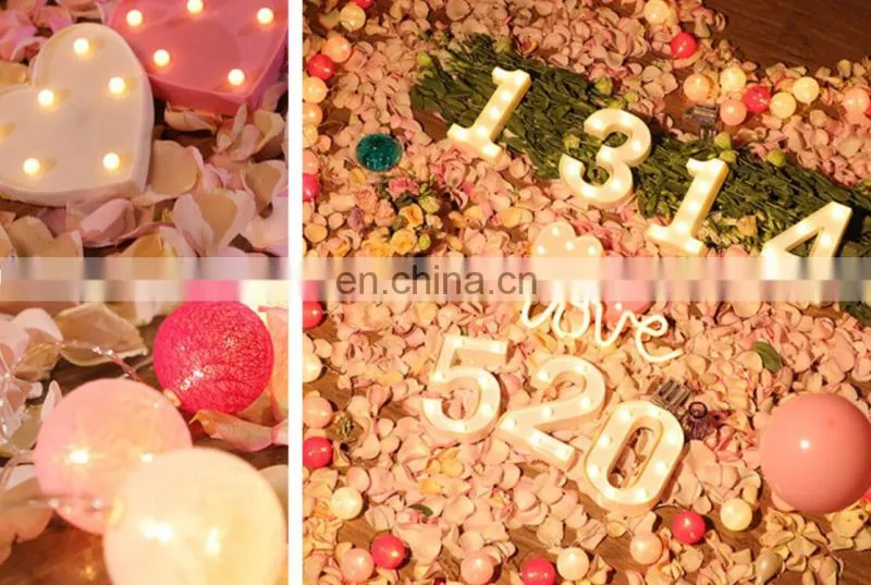 Manufacturer professional custom warm white wedding events party decor led light house numbers