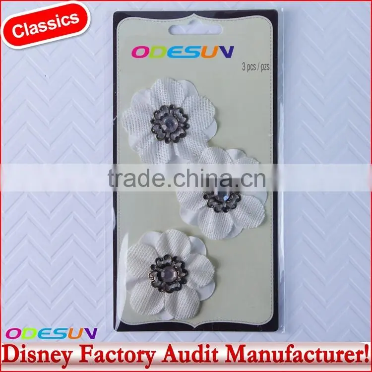 Disney Universal NBCU FAMA BSCI GSV Carrefour Factory Audit Manufacturer Burgundy Cream and Green Mini Floral Embellishments