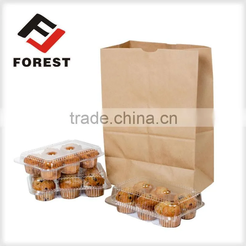 Provide the kraft paper bag with logo printing, food grade paper bag.