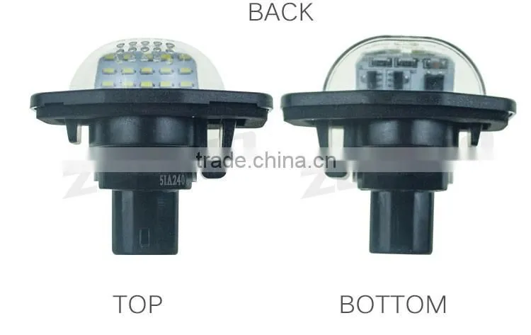 New Lowest factory price 2538SMD 6leds Auris Led License Plate