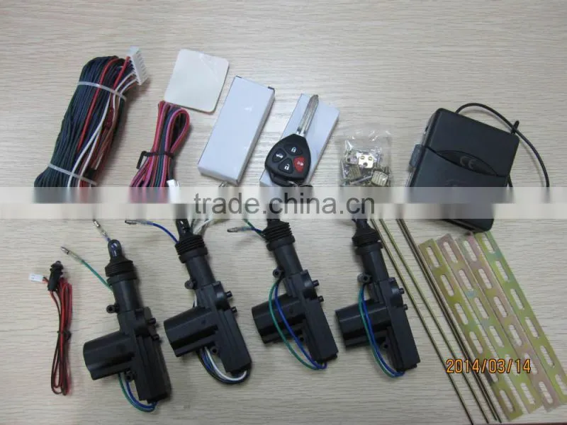 2016 6.5KGS force car remote central locking system, 1 master and 3 slaves with trunk release output