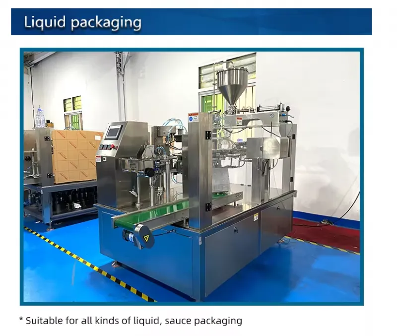 Rortary Premade Pouch Packing Machine for Ketchup Juice Pasta Sauce Baby Puree