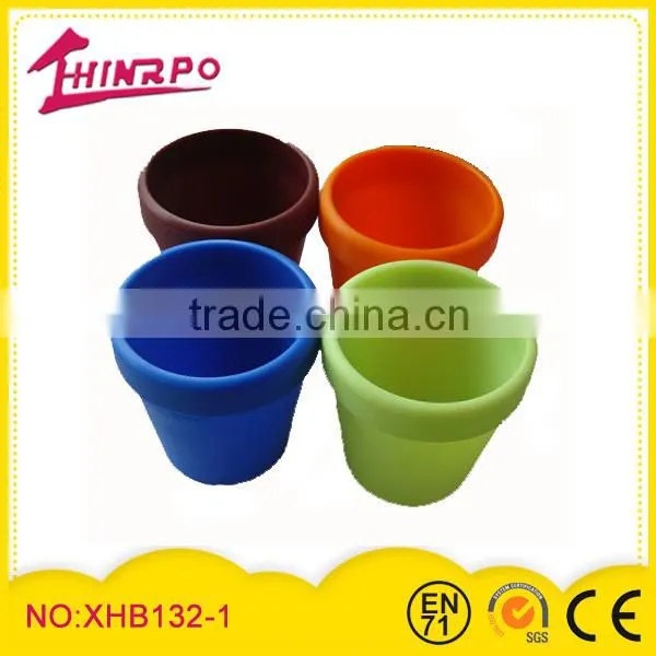 Western colorful promotional silicone flowerpots stand