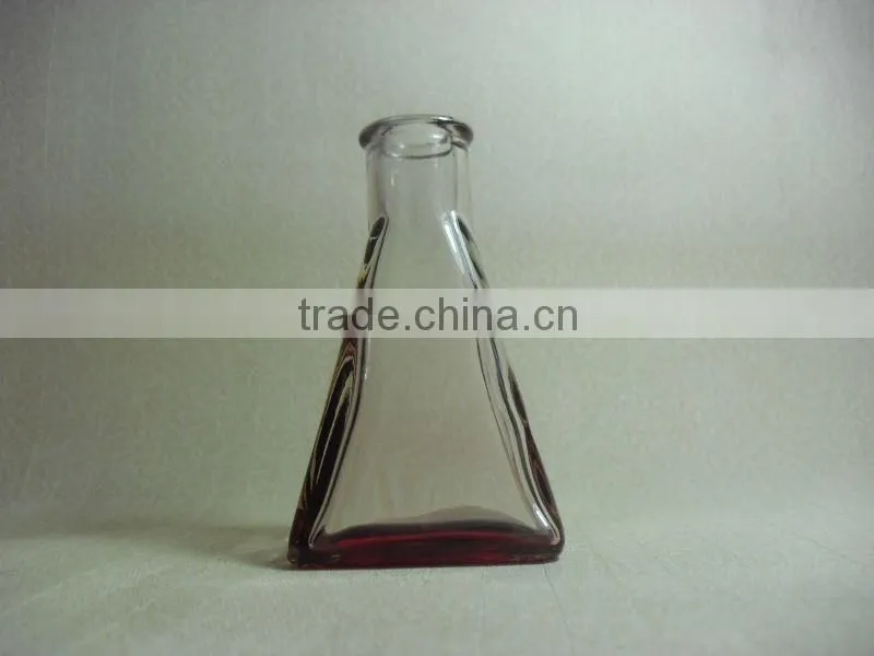 glass aroma diffuser bottle/ glass aromatherapy diffuser bottle red colour