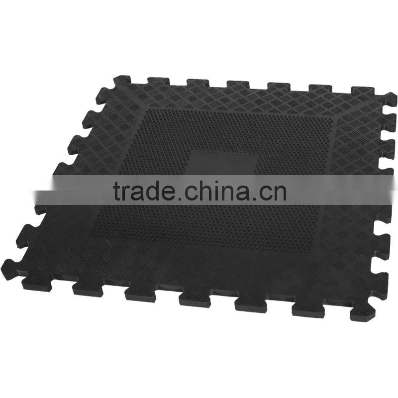 Professional Rubber Interlocking Floor Mats Set 16 Piece