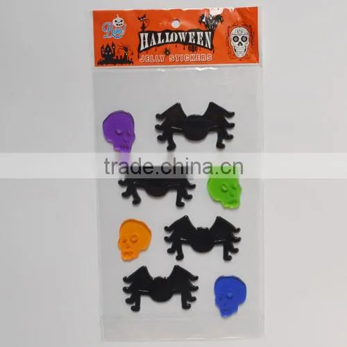 Funny halloween decoration jelly gel window sticker