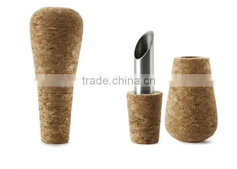 Cork wine stopper & pourer