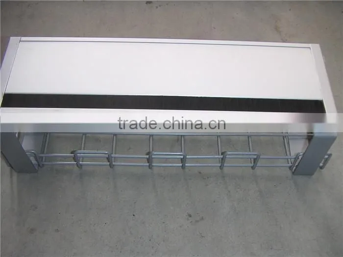 BW-T640B Flip Up Aluminum Cable Tray/Wire Management Box With Cover and Brush