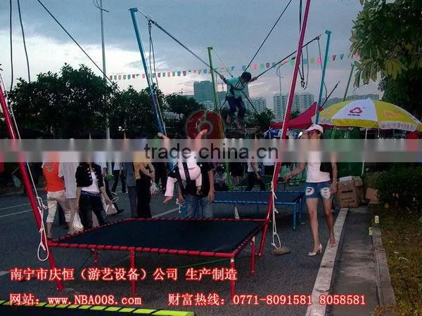 commercial single electric bungee trampoline