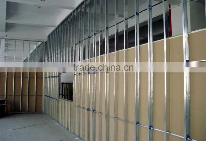 light settle keel/steel channel(main channel,c stud,u track) for gypsum board partition