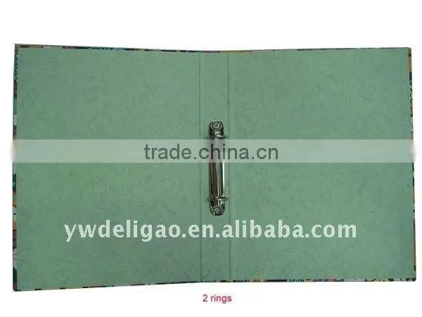 Flower Printed Paper Wrapping Ring Binder Desktop File Folder for Office Stationery Cardboard A4 or FC Size