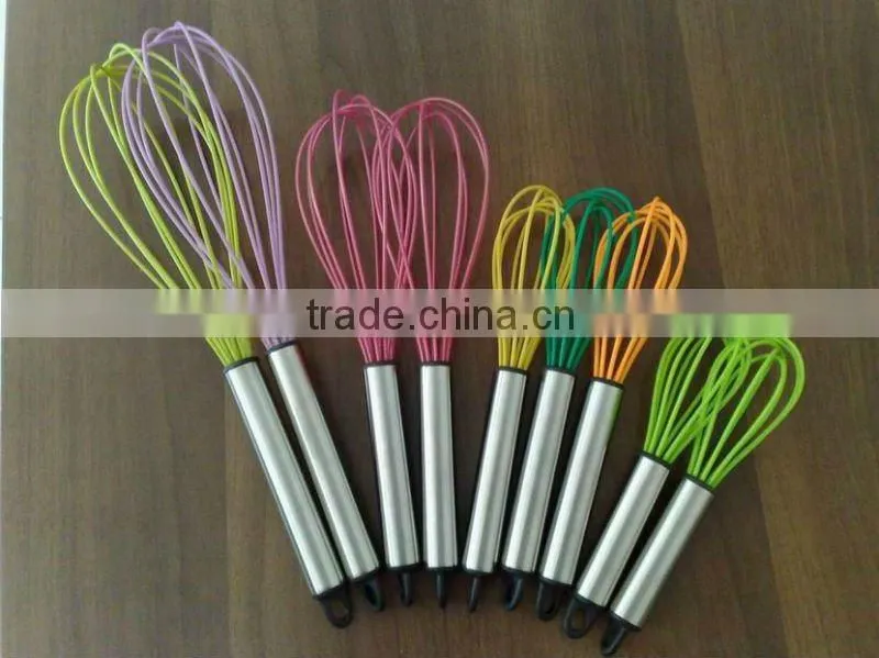 rainbow silicone egg whisk