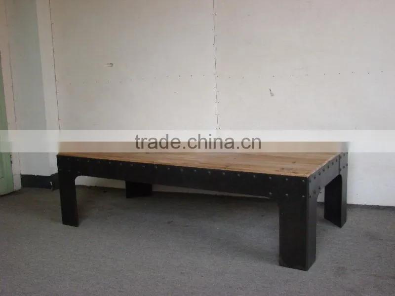 fir furniture with a metal vintage coffee table