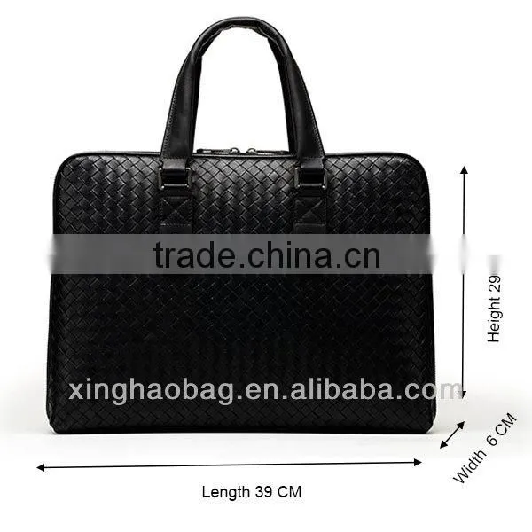 2014 fashion design of leather briefcase and business bag for men