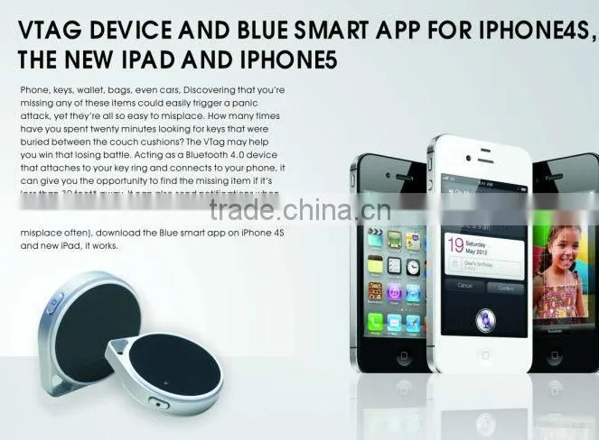 VTag Anti-Loss alarm/finder track location By iPhone 5,4S, iPad 4, iPad mini